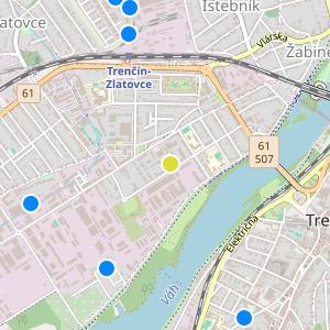 Trenčín Veľkomoravská - map