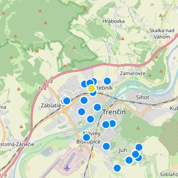 Trenčín Zelený dvor - map