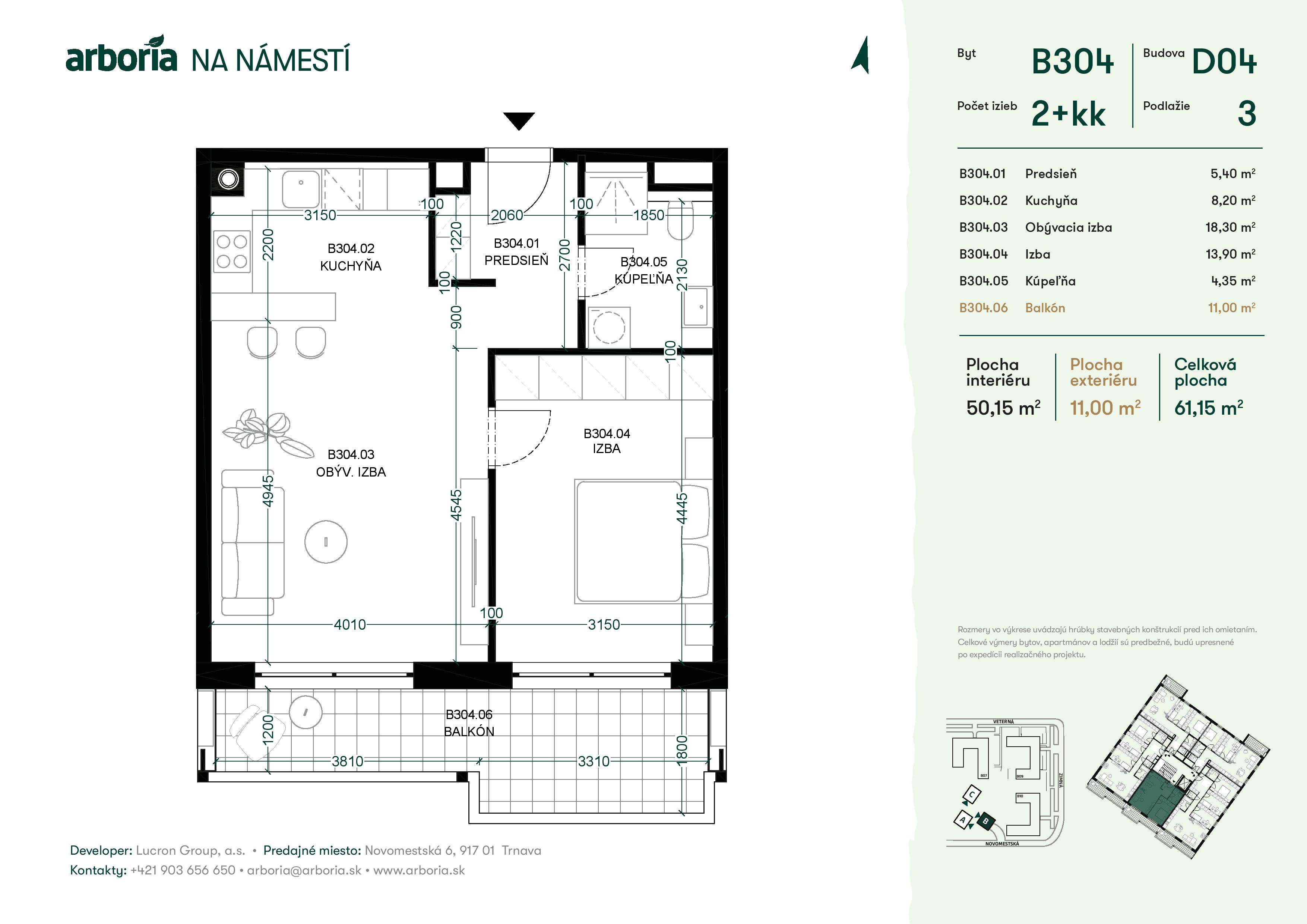 Arboria - B304 - Pôdorys