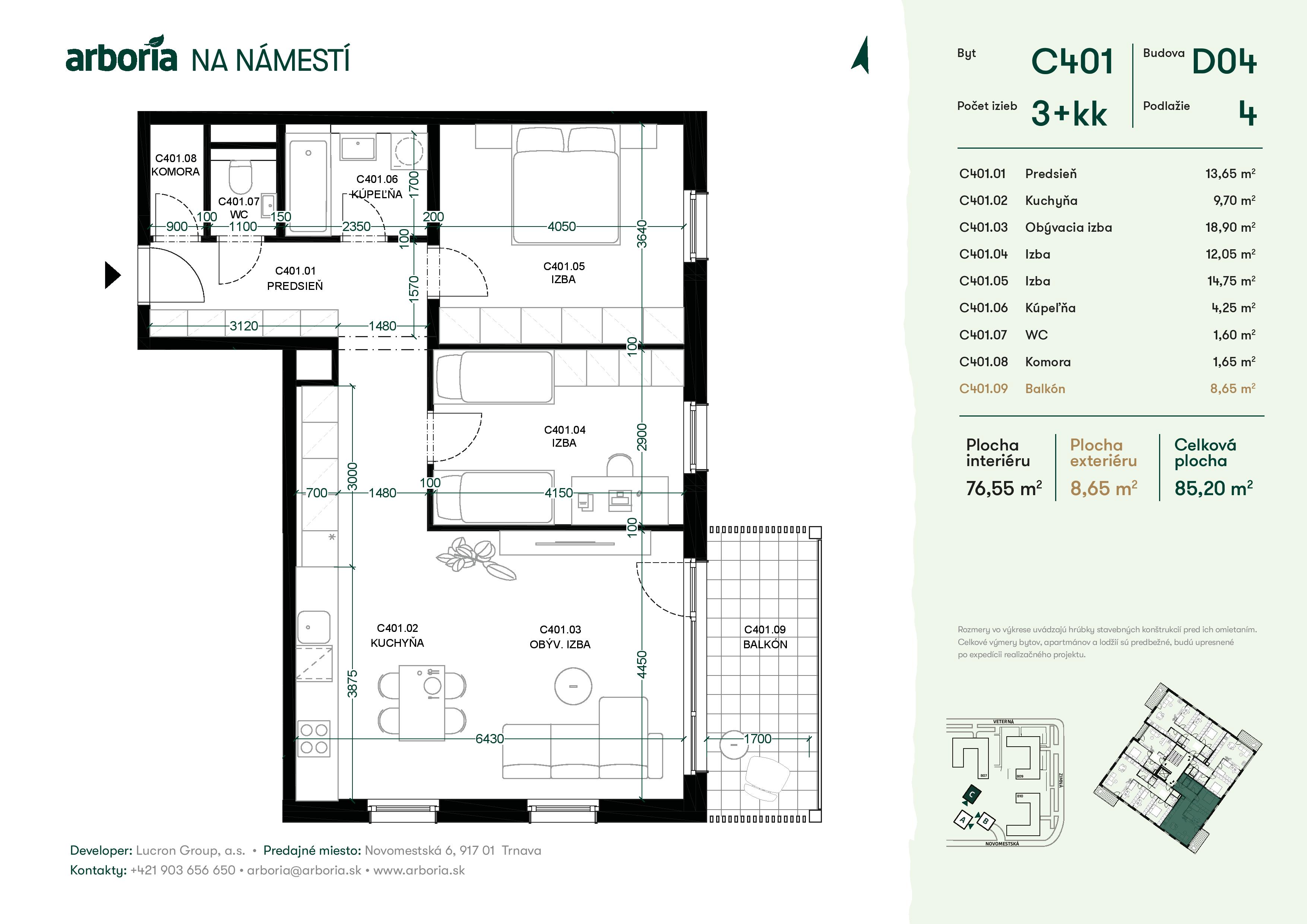 Arboria - C401 - Pôdorys