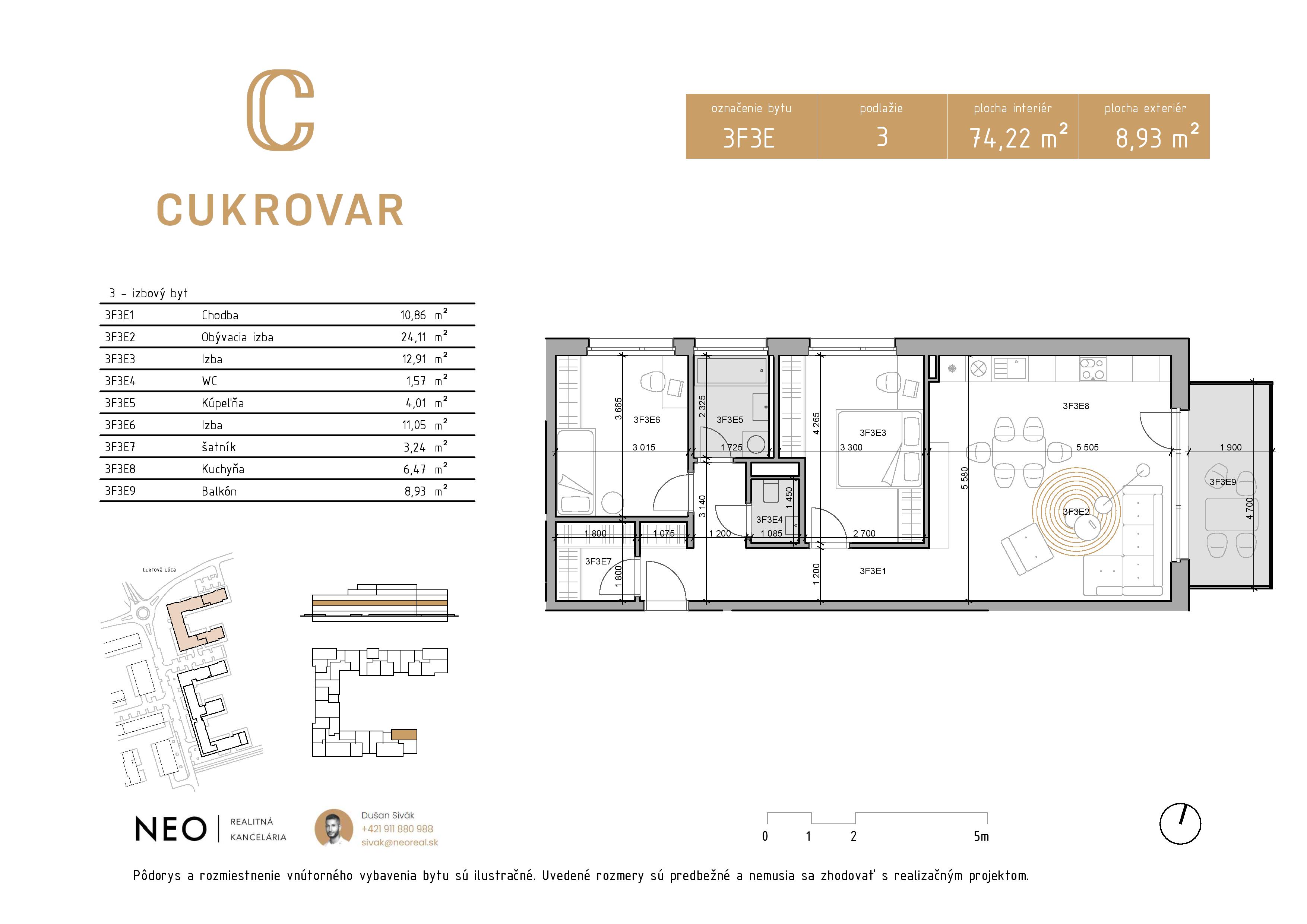 Cukrovar - 3F3E - Pôdorys