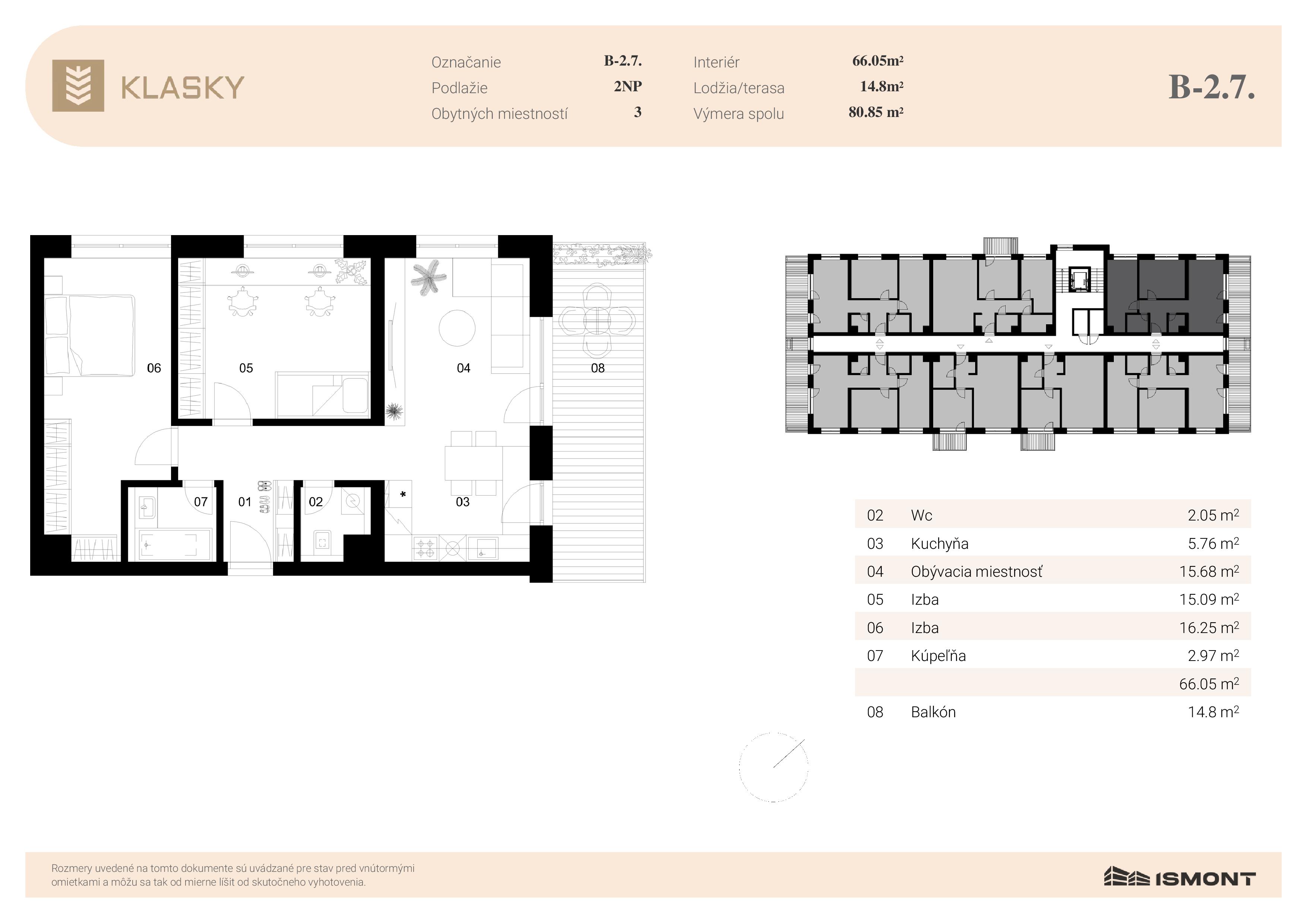 Klasky - B-2.7. - Pôdorys