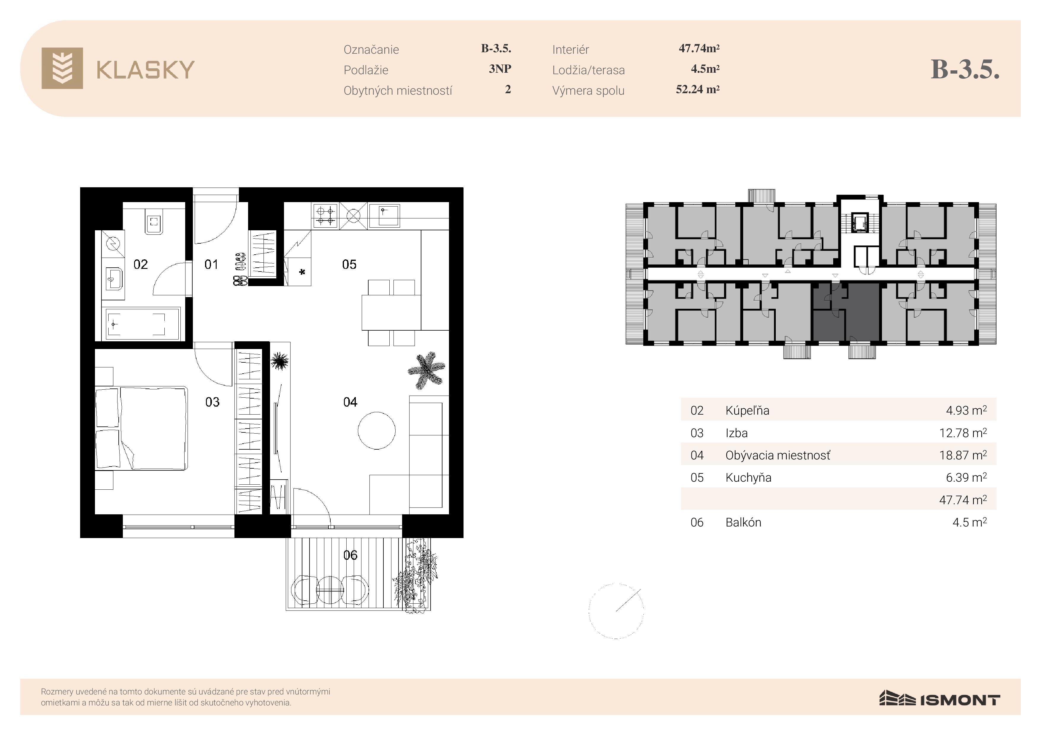 Klasky - B-3.5. - Pôdorys