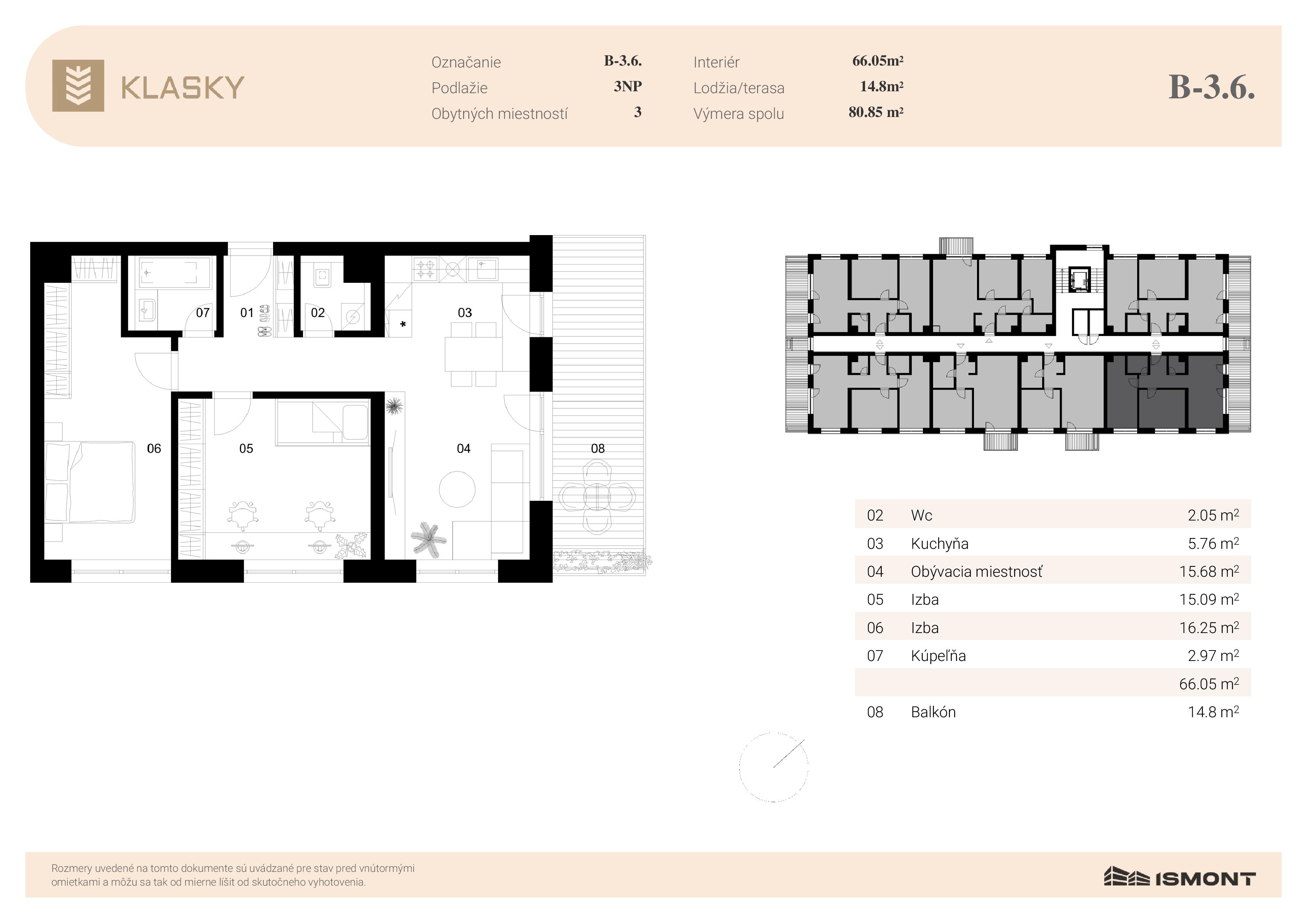 Klasky - B-3.6. - Pôdorys