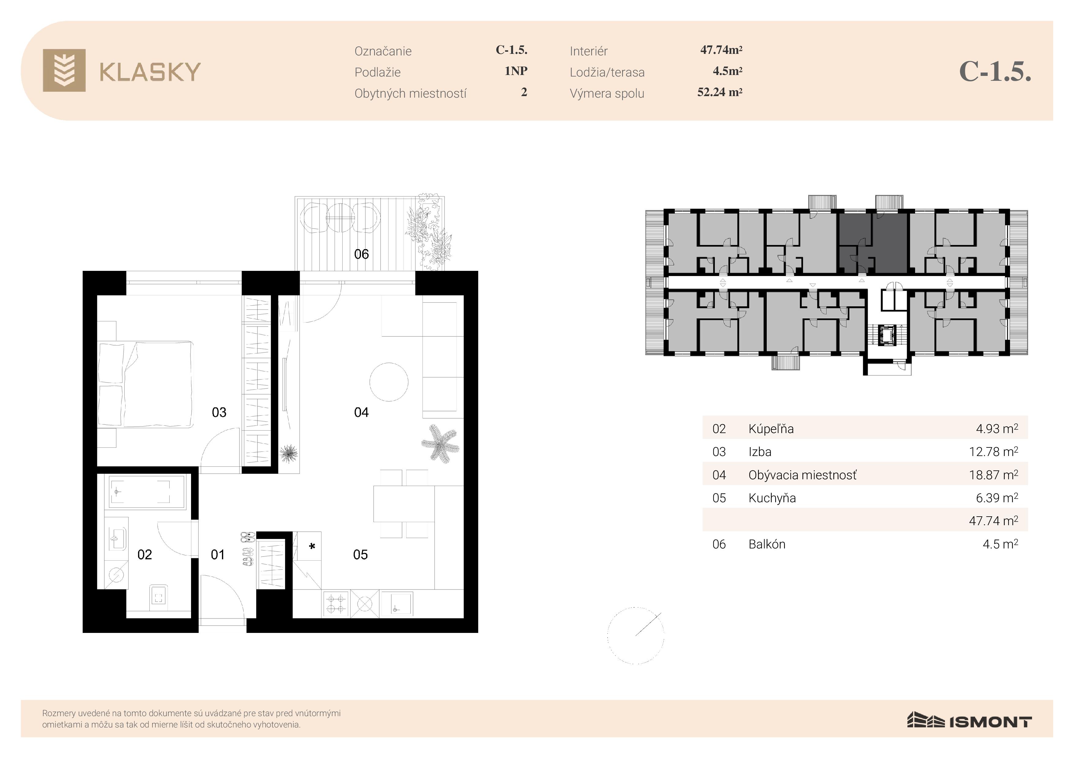 Klasky - C-1.5. - Pôdorys