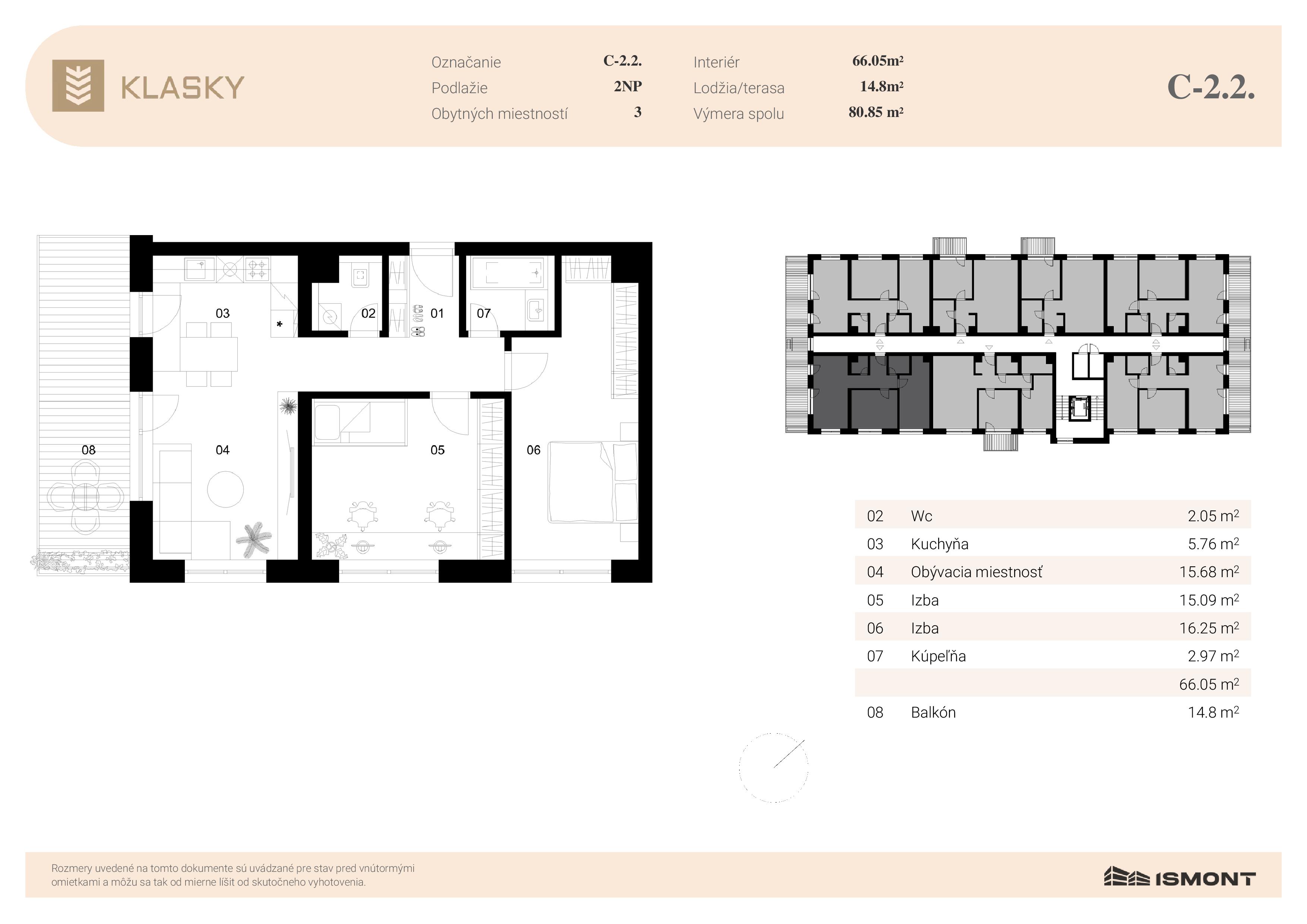 Klasky - C-2.2. - Pôdorys