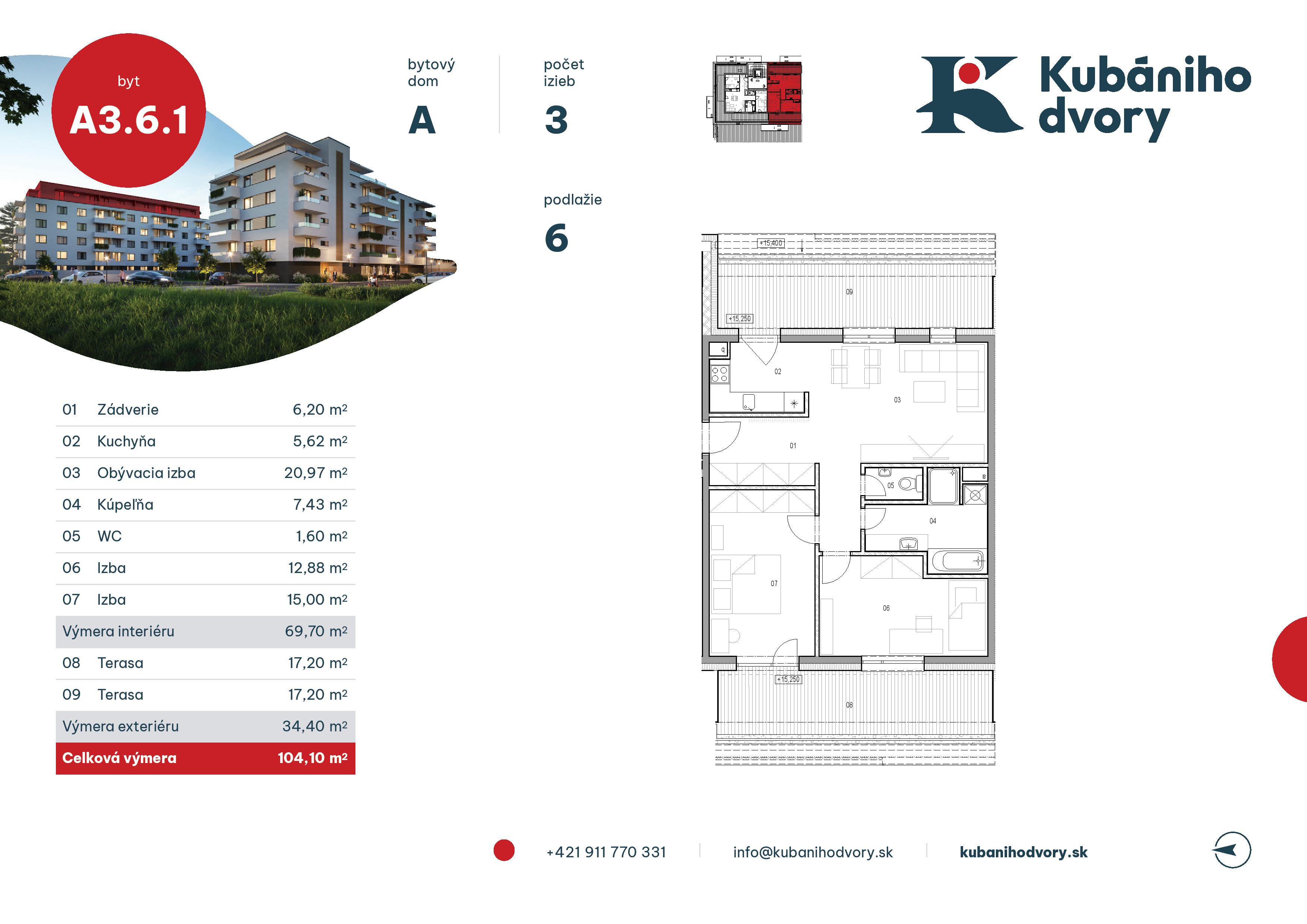 Kubániho dvory - A3.6.1 - Pôdorys