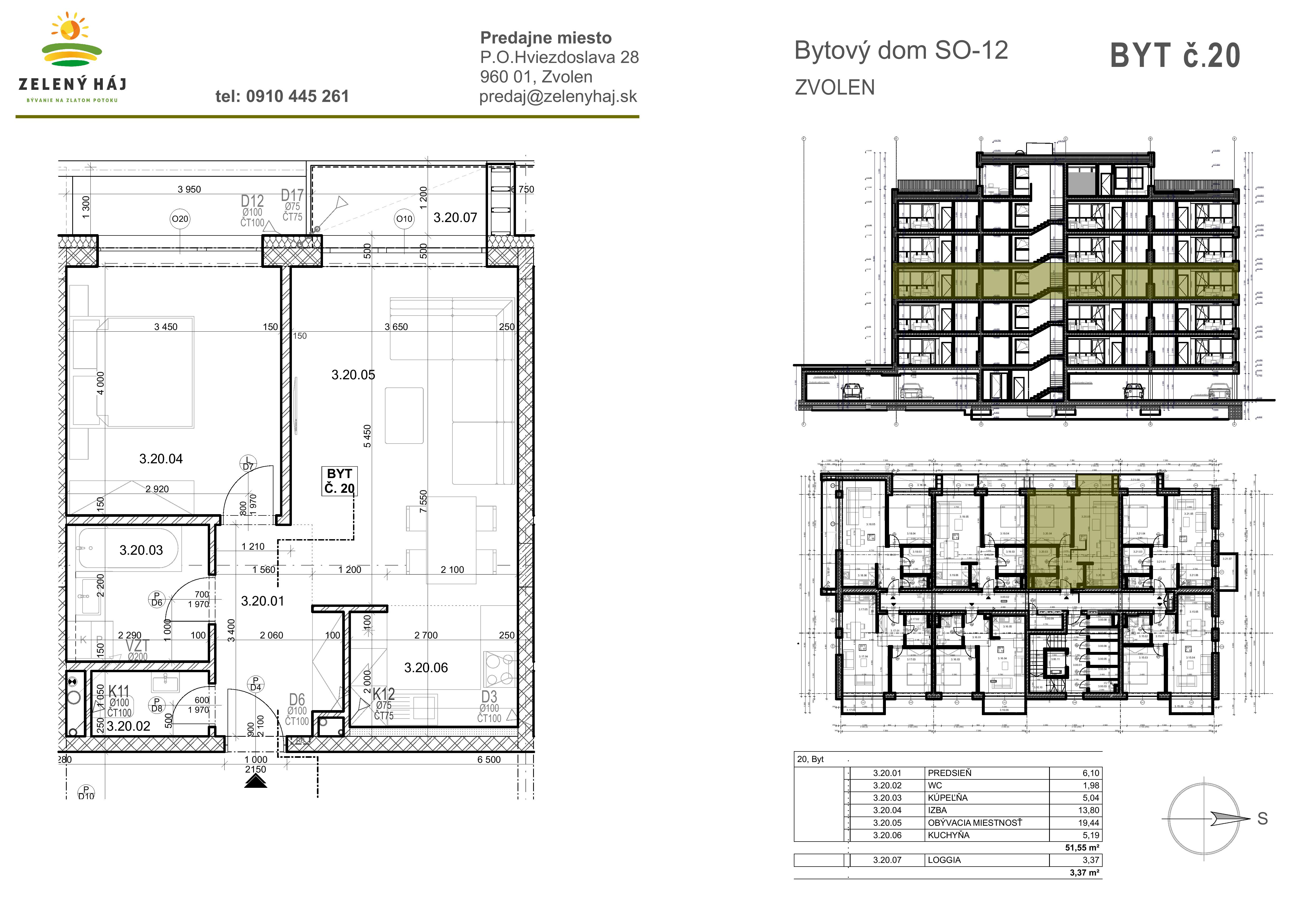 Zelený Háj - B20 - Pôdorys