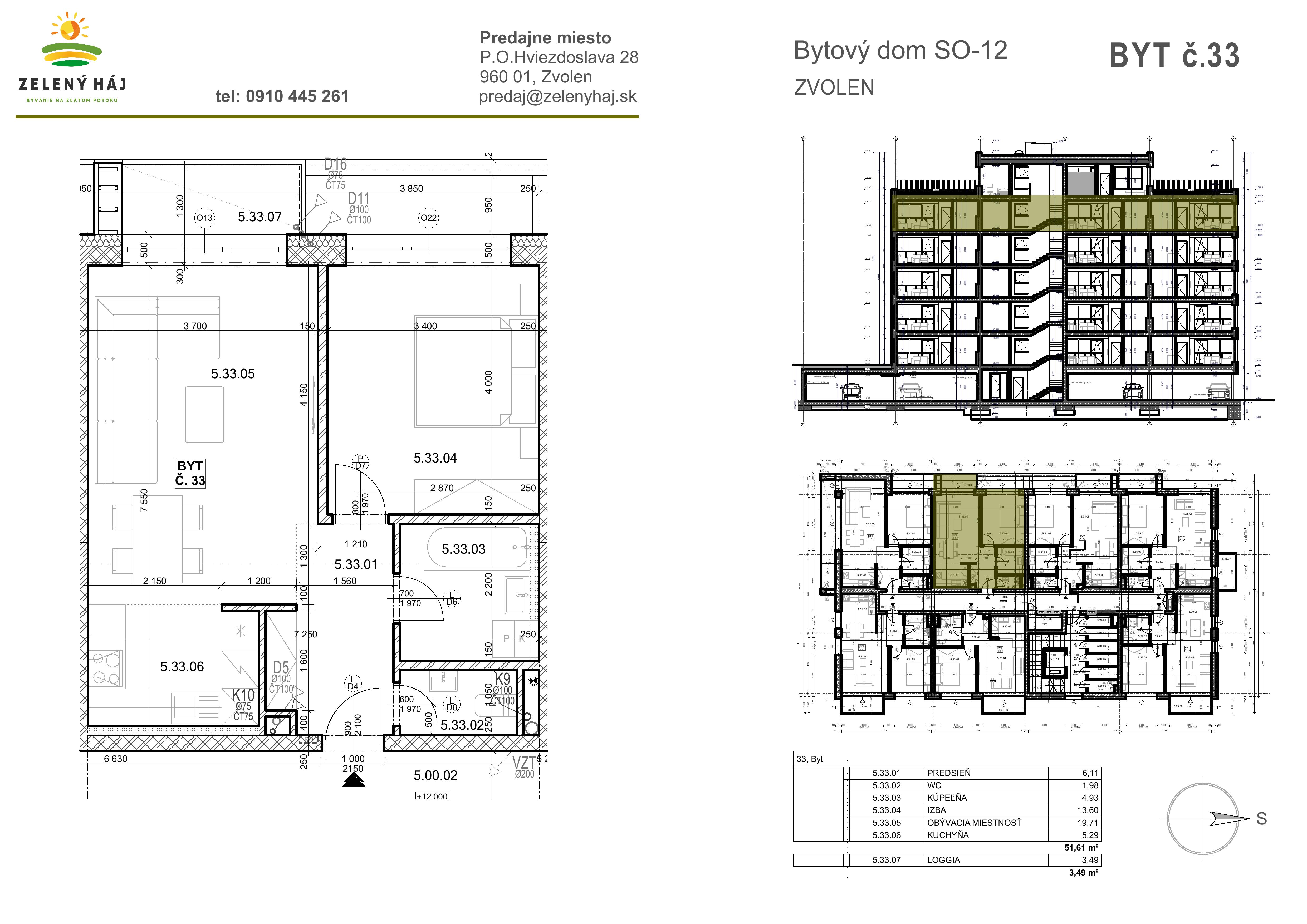 Zelený Háj - B33 - Pôdorys