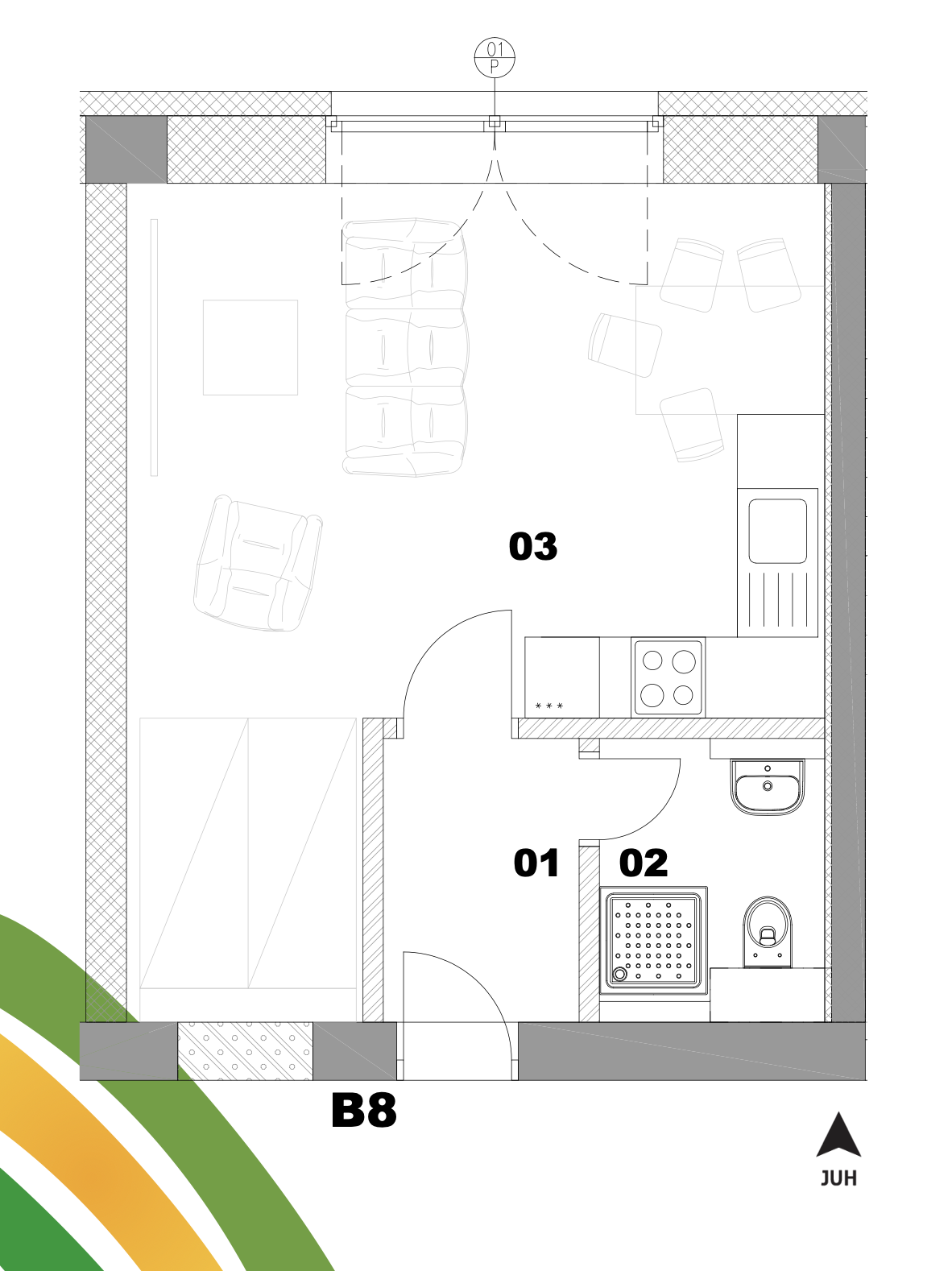 Zelený Háj - B8 - Pôdorys