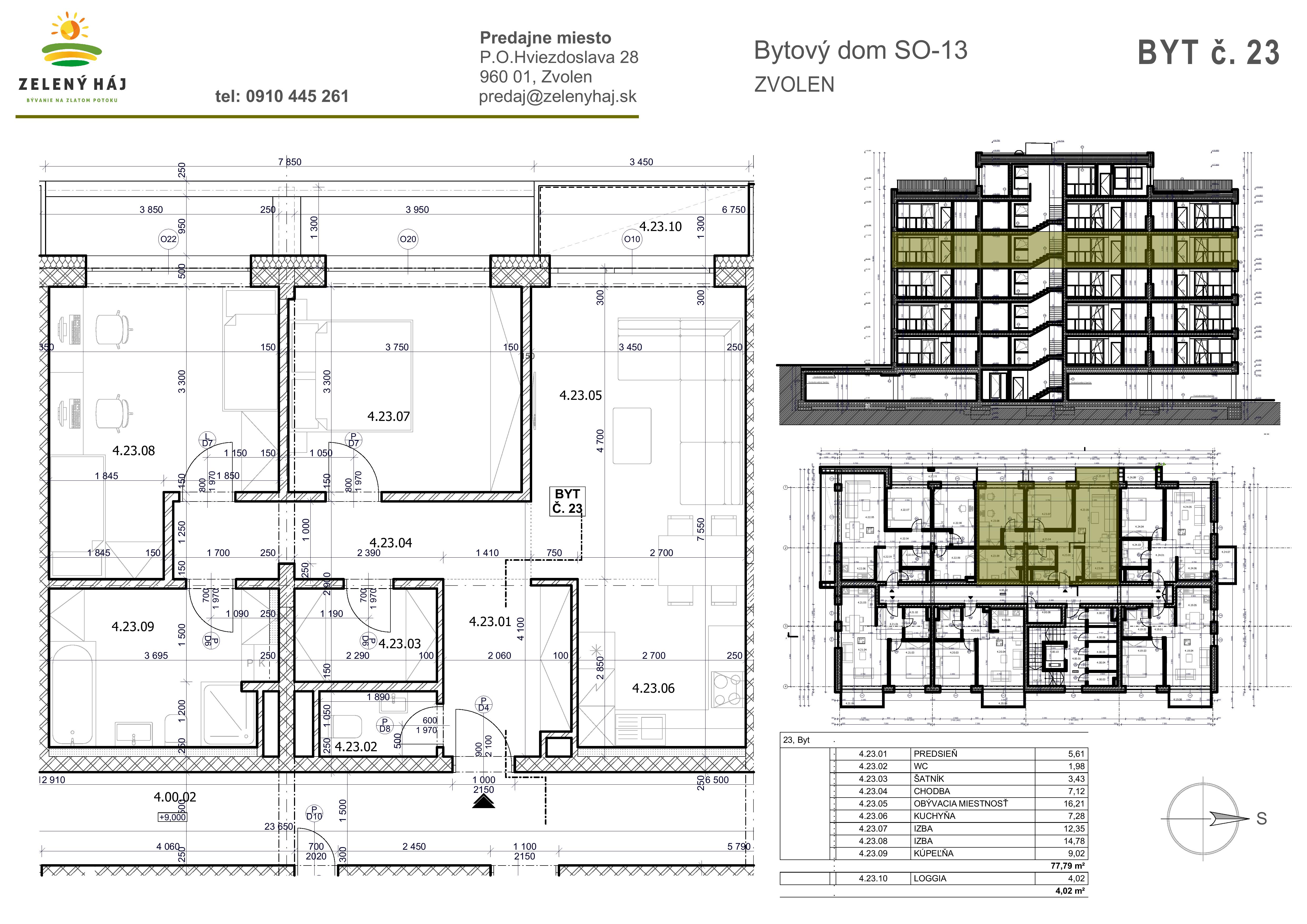 Zelený Háj - B23 - Pôdorys