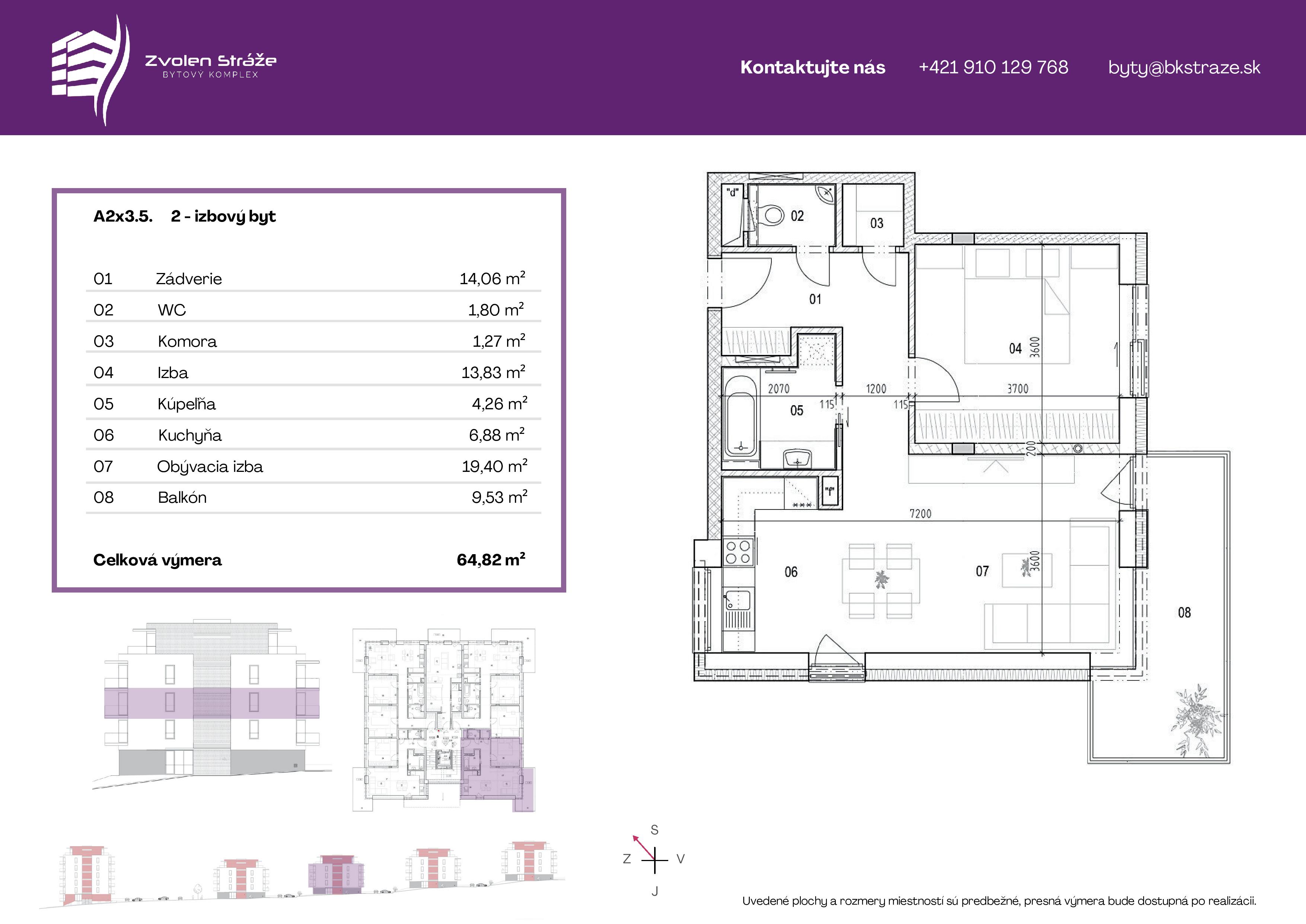 Zvolen stráže - 2 3 typ e - Pôdorys